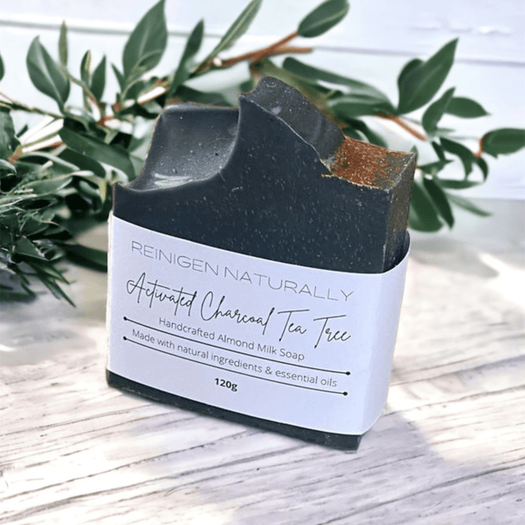 Reinigen Activated Charcoal & Tea Tree Soap Bar Reinigen Naturally